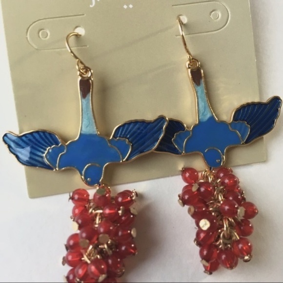 Jcrew bird and berry statement earrings - Picture 3 of 5